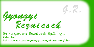 gyongyi reznicsek business card